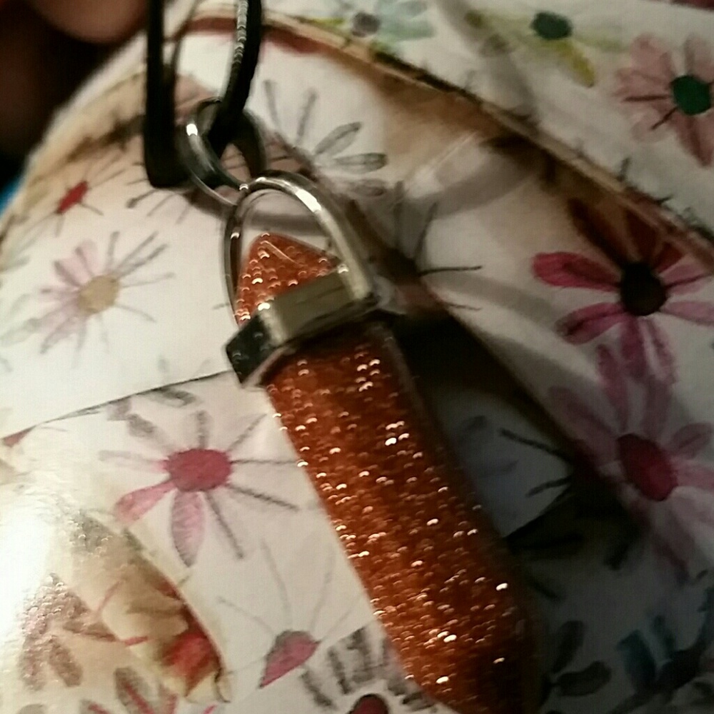 NEW Sandstone point necklace - 1.5" w bail